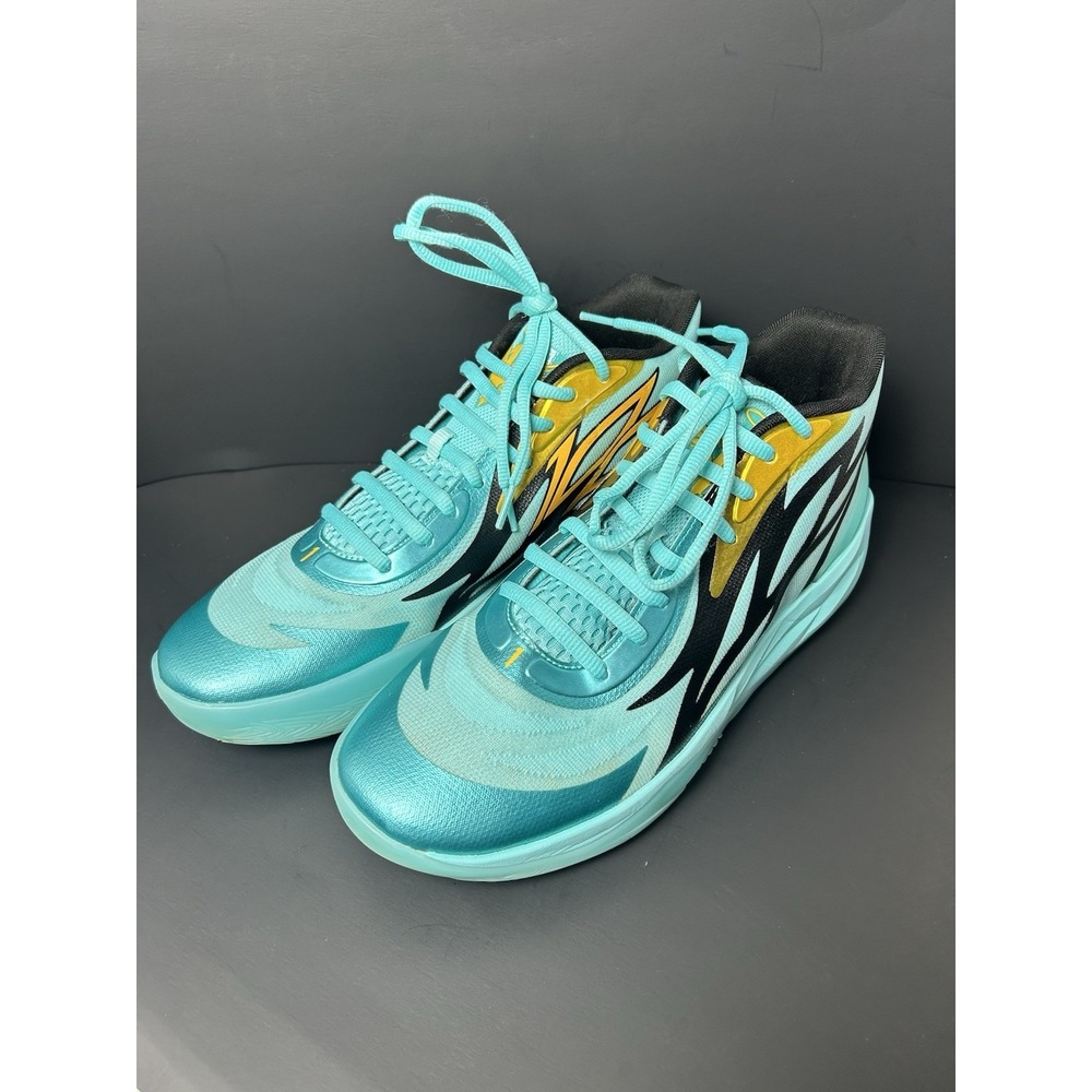 Puma LaMelo Ball MB.02 Shoes Mens 11.5 Honeycomb Aqua Mesh Basketball Sneakers - Picture 9 of 10